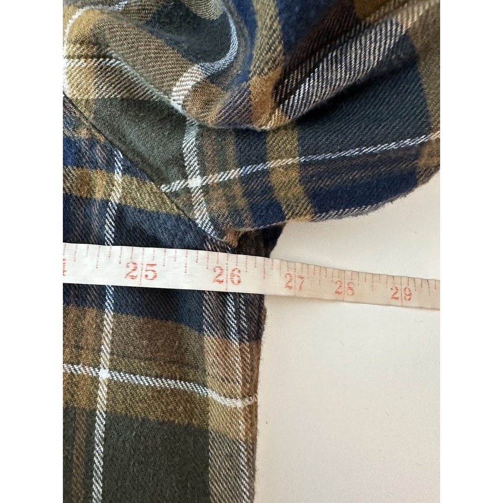 EDDIE BAUER Men Flannel Shirt 2XL Plaid Cozy Outdoor Classic Pocket Long Sleeve - Picture 5 of 8